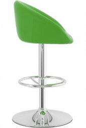 Lombardo Bar Stool Height Adjustable Green Padded Seat - thumbnail 3