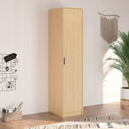 Home Source Phoenix 1 Door Wardrobe Storage Oak-Effect Bedroom Furniture