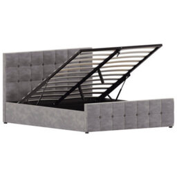 Lassic Vida Designs Valentina Light Grey Velvet Ukfr 5Ft King Size Ottoman Bed Frame, 200 X 150Cm - thumbnail 8