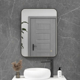 Royal Bathrooms Luxor 600 X 800mm Matt Black Framed Rectangular Mirror Within Frame Led, Touch Sensor & Demister Pad