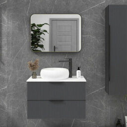 Royal Bathrooms Luxor 600 X 800mm Matt Black Framed Rectangular Mirror Within Frame Led, Touch Sensor & Demister Pad - thumbnail 7