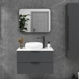 Royal Bathrooms Luxor 600 X 800mm Matt Black Framed Rectangular Mirror Within Frame Led, Touch Sensor & Demister Pad - thumbnail 9