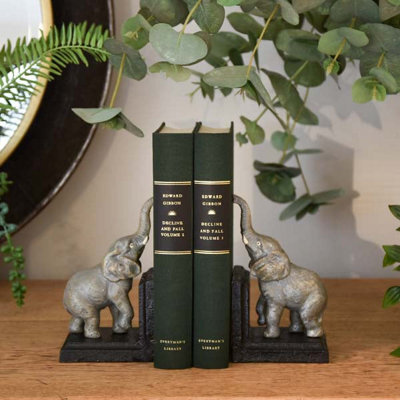 Madison & Mayfair Antique Pair Of Elephant Bookends Cast Iron