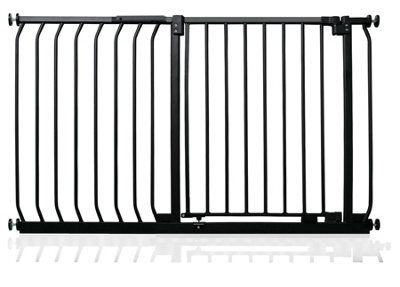 Safetots Elite Pressure Safety Gate, 107Cm - 116Cm, Matt Black, Pressure Fit Stair Gate - image 1