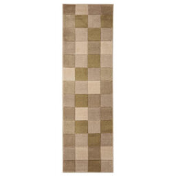 Melrose Green Blocks Geometric Design Medium Indoor Area Runner Rug 060/200Cm - thumbnail 4
