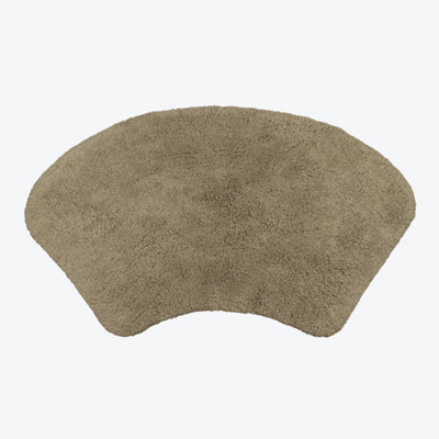 Allure Bath Fashions Curved Shower Mat 100% Cotton - Mocha - image 1