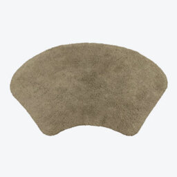 Allure Bath Fashions Curved Shower Mat 100% Cotton - Mocha - thumbnail 1