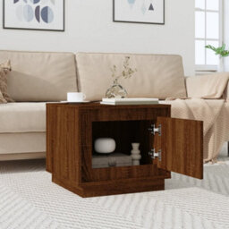 Berkfield Durable Coffee Table Brown Oak 51X50X44 Cm Engineered Wood - thumbnail 3