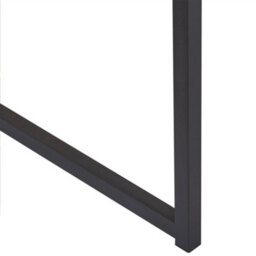 Wyld And Coco L-Shaped Corner Office Desk 140X140 Cm, Light Brown Mdf With Black Iron Frame, Sliding Door And 3 Shelves - thumbnail 9