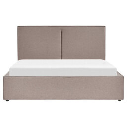 Beliani Ottoman Bed Fabric Moissac 160 X 200 Cm (Eu King Size) Taupe - thumbnail 6