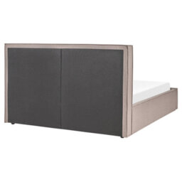 Beliani Ottoman Bed Fabric Moissac 160 X 200 Cm (Eu King Size) Taupe - thumbnail 9