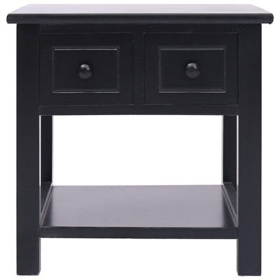 Berkfield Durable Side Table Black 40X40X40 Cm Paulownia Wood - image 1