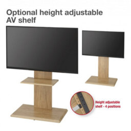 "Ttap Oak Tv Stand With Bracket For Up To 65"" Tvs" - thumbnail 3