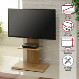 "Ttap Oak Tv Stand With Bracket For Up To 65"" Tvs" - thumbnail 7