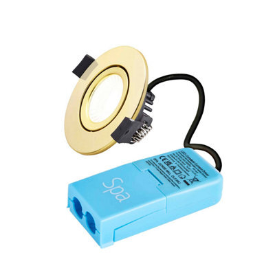 Plum&clay Dallas Gold Tiltable Led Downlight 5W, Ip65 Fire Rated