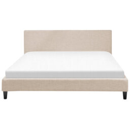 Beliani Bed Fabric Fitou 180 X 200 Cm (Eu Super King) Beige - thumbnail 5