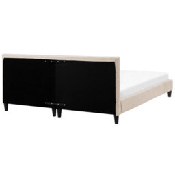 Beliani Bed Fabric Fitou 180 X 200 Cm (Eu Super King) Beige - thumbnail 6