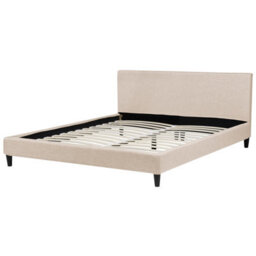 Beliani Bed Fabric Fitou 180 X 200 Cm (Eu Super King) Beige - thumbnail 4