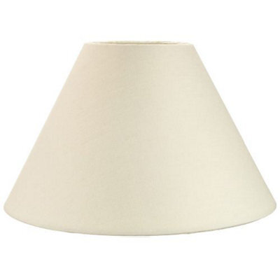 Happy Homewares Traditional 14 Cream Cotton Coolie Lampshade Suitable For Table Lamp Or Pendant - image 1
