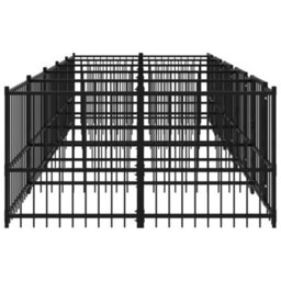 Berkfield Outdoor Dog Kennel Steel 9.38 M2 - thumbnail 4