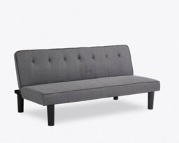 Home Detail Layla 3 Seater Sofa Bed Charcoal Grey Fabric Clic Clac Sofabed Tufted Back - thumbnail 3