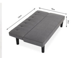 Home Detail Layla 3 Seater Sofa Bed Charcoal Grey Fabric Clic Clac Sofabed Tufted Back - thumbnail 6