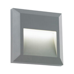 Luminosa Lighting Luminosa Severus Outdoor Integrated Led Square Indirect Ip65 1.1W Grey Abs Plastic & Clear Pc