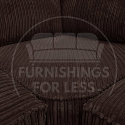 Furnishings For Less UK Bishop Chocolate U Shaped Soft Fabric Jumbo Cord Detachable 5 Seater Large Sofa - thumbnail 2