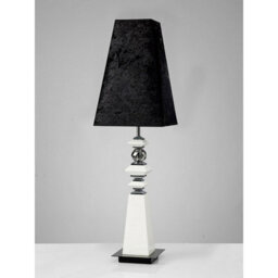 Luminosa Lighting Luminosa (Dh) Galata Table Lamp E27 Black Suede Shade White/crystal, Not Led/cfl Compatible - thumbnail 2