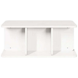 Berkfield Coffee Table White 80 X 39.5 X 33.5 Cm Solid Pine Wood - thumbnail 5