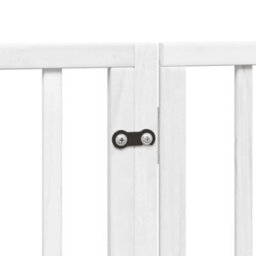 Walplus White Dog Gate With Door Foldable 6 Panels 300 Cm Poplar Wood - thumbnail 9