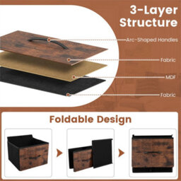 Wide Chest Of Drawers With 5 Drawers Brown - thumbnail 3