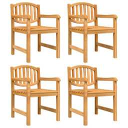 Berkfield 5 Piece Garden Dining Set Solid Wood Teak - thumbnail 3