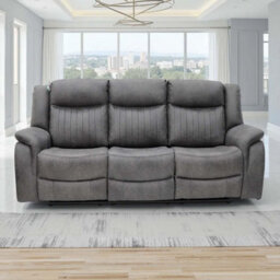 Furnishings For Less UK Lennox Grey Tech Fabric 3 + 2 + 1 Sofa Suite With Electric Recliner - thumbnail 3