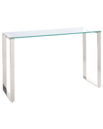 Wyld And Coco Console Table Glass Top With Polished Stainless Steel Frame 120 X 40 X 75 Cm - thumbnail 3