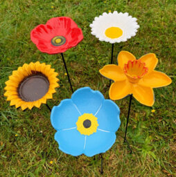 Selections Floral Bird Feeders - Poppy, Daffodil, Sunflower, Daisy & Forget Me Not