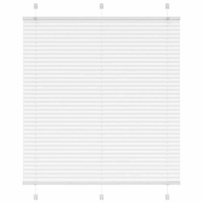 Berkfield Pleated Blind White 115X100 Cm Fabric Width 114.4 Cm Polyester - image 1