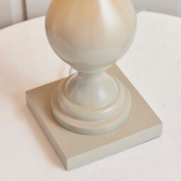 Luminosa Lighting Luminosa Marsham Table Lamp Ivory Linen Effect, Taupe Painted Wood, E14 - thumbnail 5