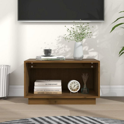Berkfield Tv Cabinet Honey Brown 60X35X35 Cm Solid Wood Pine - image 1