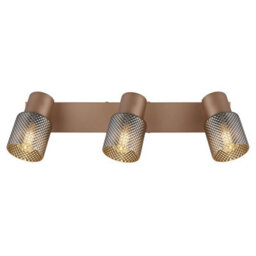 Luminosa Lighting Luminosa Satella Ceiling Spotlight Bar Coffee Colored Matt 3X E14 - thumbnail 4