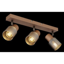 Luminosa Lighting Luminosa Satella Ceiling Spotlight Bar Coffee Colored Matt 3X E14 - thumbnail 5