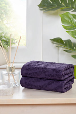 Rapport Home Safari Pure Cotton Face Towel Damson - image 1