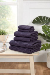 Rapport Home Safari Pure Cotton Face Towel Damson - thumbnail 3