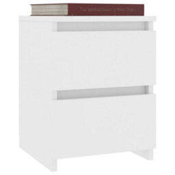 Berkfield Bedside Cabinets 2 Pcs White 30X30X40 Cm Engineered Wood - thumbnail 3