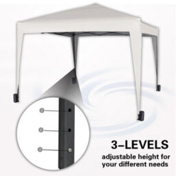 MCC Direct Gazebo 3x3 Pop Up Garden Party Tent 3m x 3m Marquee Canopy White - thumbnail 2