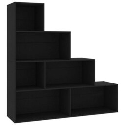 Berkfield Book Cabinet/room Divider Black 155X24X160 Cm Engineered Wood - thumbnail 2