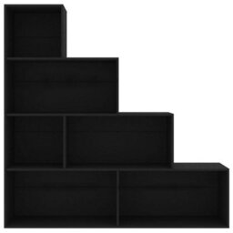 Berkfield Book Cabinet/room Divider Black 155X24X160 Cm Engineered Wood - thumbnail 4