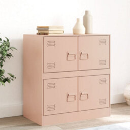 Berkfield Sideboard Pink 67X39X73 Cm Steel - thumbnail 1