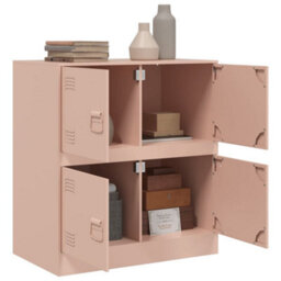 Berkfield Sideboard Pink 67X39X73 Cm Steel - thumbnail 4