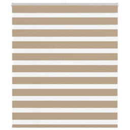 Berkfield Modern Zebra Blind Sand Brown 135X100 Cm Fabric Width 130.9 Cm Polyester - thumbnail 2